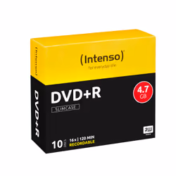 Intenso DVD+R 4.7 GB 16x, DVD+R, 120 mm, Petit boitier, 10 pièce(s), 4,7 Go