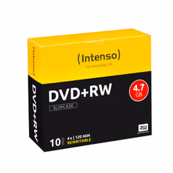 Intenso DVD+RW 4.7GB, 4x, DVD+RW, 120 mm, Petit boitier, 10 pièce(s), 4,7 Go