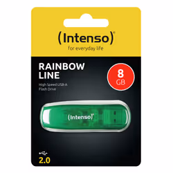Intenso Rainbow Line lecteur USB flash 8 Go USB Type-A 2.0 Vert
