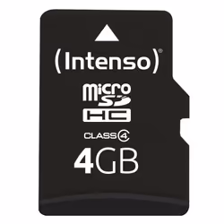 Intenso 3403450, 4 Go, MicroSDHC, Classe 4, 20 Mo/s, 5 Mo/s, Résistant aux chocs, Résistant à une température, Résistant aux  ...