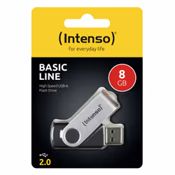 Intenso Basic Line lecteur USB flash 8 Go USB Type-A 2.0 Noir, Argent