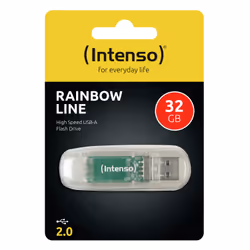 Intenso Rainbow Line lecteur USB flash 32 Go USB Type-A 2.0 Transparent