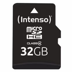 Intenso 3403480, 32 Go, MicroSDHC, Classe 4, 20 Mo/s, 5 Mo/s, Résistant aux chocs, Résistant à une température, Résistant aux ...