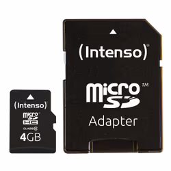 Intenso 4GB MicroSDHC, 4 Go, MicroSDHC, Classe 10, 25 Mo/s, Résistant aux chocs, Résistant à une température, Imperméable, Ré ...
