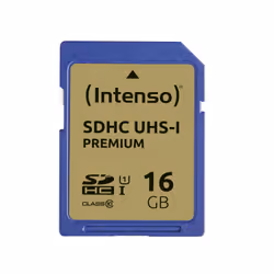 Intenso 3421470, 16 Go, SDHC, Classe 10, UHS-I, 90 Mo/s, Class 1 (U1)