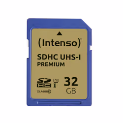 Intenso 32GB SDHC, 32 Go, SDHC, Classe 10, UHS-I, 90 Mo/s, Class 1 (U1)