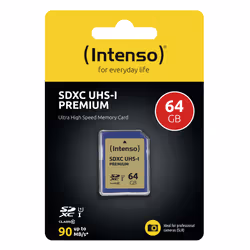 Intenso 3421490 mémoire flash 64 Go SDXC UHS-I Classe 10