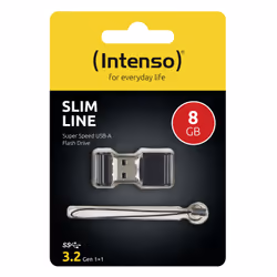 Intenso Slim Line lecteur USB flash 8 Go USB Type-A 3.2 Gen 1 (3.1 Gen 1) Noir