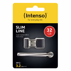 Intenso Slim Line lecteur USB flash 32 Go USB Type-A 3.2 Gen 1 (3.1 Gen 1) Noir