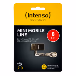 Intenso Mini Mobile Line lecteur USB flash 8 Go USB Type-A / Micro-USB 2.0 Anthracite