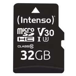 Intenso 3433480, 32 Go, MicroSDHC, Classe 10, UHS-I, 100 Mo/s, 45 Mo/s
