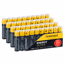 Intenso 7501510 - Energy Ultra Alkaline Batterie AAA Micro 40er-Pack - Batterie, Batterie à usage unique, AAA, Alcaline, 1,5 ...