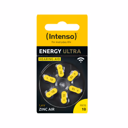 Intenso A10 Energy Hörgeraete Batterie 6er Blister - Batterie - 86 mAh Batterie à usage unique 10 Zinc-Air