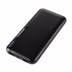 Intenso P10000, 10000 mAh, Lithium Polymère (LiPo), Noir