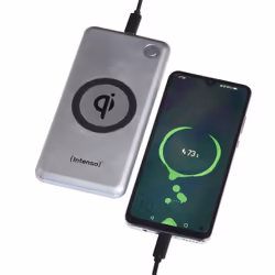 Intenso WPD10000 Lithium Polymère (LiPo) 10000 mAh Recharge sans fil Argent - Vue supplémentaire 6