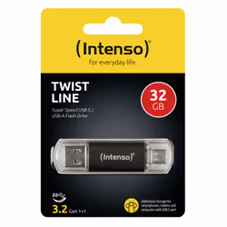 Intenso 3539480 lecteur USB flash 32 Go USB Type-A / USB Type-C 3.2 Gen 1 (3.1 Gen 1) Anthracite