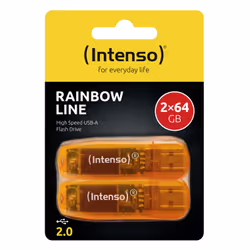 Intenso Rainbow Line 64GB Orange 2er lecteur USB flash 64 Go USB Type-A 2.0