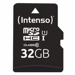 Intenso 3424480, 32 Go, MicroSD, Classe 10, UHS-I, Class 1 (U1), Résistant à une température, Résistant aux chocs, Imperméabl ...