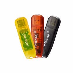 Intenso Rainbow 3x32GB Yellow/Red/Black, USB Type-A, 2.0, 28 Mo/s, Casquette, 6 g, Transparent