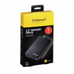 Intenso HDD 5TB USB3 2.5P CON FOLDER disque dur externe 5 To Noir