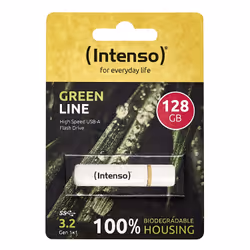 Intenso Green Line lecteur USB flash 128 Go USB Type-A 3.2 Gen 1 (3.1 Gen 1) Beige, Marron