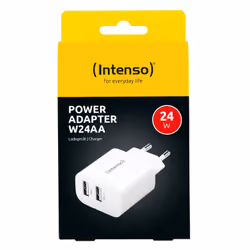 Intenso POWER ADAPTER 2XUSB-A/7802412 Universel Blanc Secteur Intérieure