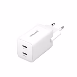 Intenso POWER ADAPTER 2XUSB-C GAN/7804012, Intérieure, Secteur, 20 V, Blanc