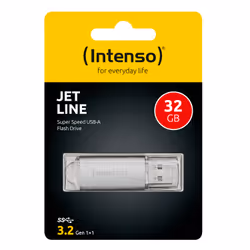 Intenso MEMORY DRIVE FLASH USB3.2 32GB/3541480, 32 Go, USB Type-A, 3.2 Gen 1 (3.1 Gen 1), 70 Mo/s, Casquette, Argent