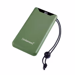 Intenso 7332037, 10000 mAh, Lithium Polymère (LiPo), Power Delivery, Quick Charge 3.0, 3,7 V, 20 W, Vert