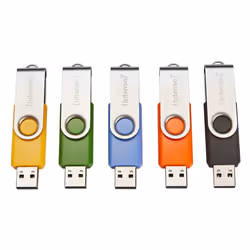 Intenso Basic Line, 32 Go, USB Type-A, 2.0, 28 Mo/s, Pivotant, Noir, Bleu, Vert, Orange, Jaune