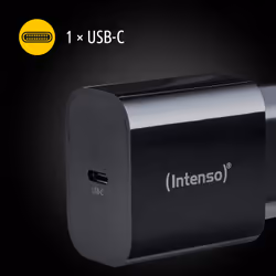 Intenso Adaptateur secteur W20C, 20 W, port USB-C, noir - Vue supplémentaire 4