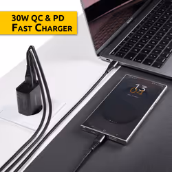 Intenso Adaptateur secteur W30AC, 30 W, ports USB-A et USB-C, noir - Vue supplémentaire 3