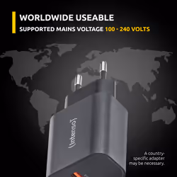 Intenso Adaptateur secteur W30AC, 30 W, ports USB-A et USB-C, noir - Vue supplémentaire 5