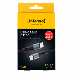 Intenso Câble de charge/données USB-C C315C, 1,5 m, charge rapide jusqu'à 60 watts, noir - Vue supplémentaire 4