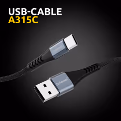 Intenso Câble de charge/données USB-C A315C, 1,5 m, charge rapide jusqu’à 60 watts, noir