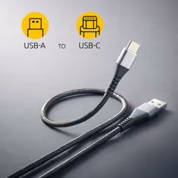 Intenso Câble de charge/données USB-C A315C, 1,5 m, charge rapide jusqu’à 60 watts, noir