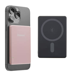 Intenso Batterie Externe Magnétique MW5000 5000 mAh – Compatible MagSafe, Charge Sans Fil 15W, USB-C PD 20W, Fine & Compacte – Testée en Allemagne – Rosé