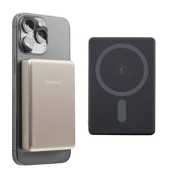 Intenso Batterie Externe Magnétique MW10000 10000 mAh – Compatible MagSafe, Charge Sans Fil 15W, USB-C PD 20W, Pour iPhone & Android – Testée en Allemagne – Champagne