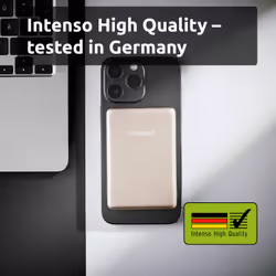 Intenso Batterie Externe Magnétique MW10000 10000 mAh – Compatible MagSafe, Charge Sans Fil 15W, USB-C PD 20W, Pour iPhone & Android – Testée en Allemagne – Champagne - Vue supplémentaire 5