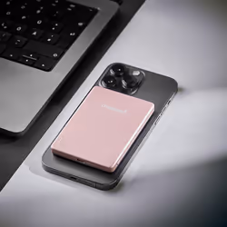 Intenso Batterie Externe Magnétique MW10000 10000 mAh – Compatible MagSafe, Charge Sans Fil 15W, USB-C PD 20W, Pour iPhone & Android – Testée en Allemagne – Rosé - Vue supplémentaire 3