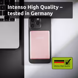 Intenso Batterie Externe Magnétique MW10000 10000 mAh – Compatible MagSafe, Charge Sans Fil 15W, USB-C PD 20W, Pour iPhone & Android – Testée en Allemagne – Rosé - Vue supplémentaire 4