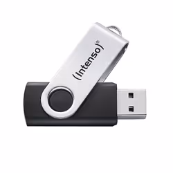 Intenso Clé USB Office Line, 32 Go, USB-A, 3.2 Gen 1x1, noir-argent, 32 Go, USB Type-A, 3.2 Gen 1 (3.1 Gen 1), Pivotant, Noir ...