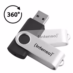 Intenso Clé USB Office Line, 32 Go, USB-A, 3.2 Gen 1x1, noir-argent
