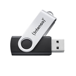 Intenso Clé USB Office Line, 64 Go, USB-A, 3.2 Gen 1x1, noir-argent