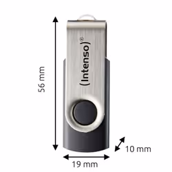 Intenso Clé USB Office Line, 64 Go, USB-A, 3.2 Gen 1x1, noir-argent - Vue supplémentaire 4