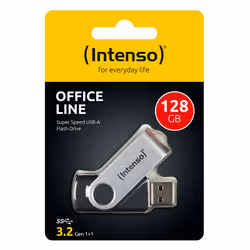 Intenso Clé USB Office Line, 128 Go, USB-A, 3.2 Gen 1x1, noir-argent - Vue supplémentaire 8