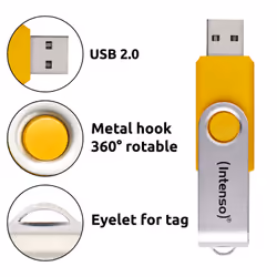 Intenso 5 x Clé USB Office Line, 64 Go, USB-A, 3.2 Gen 1x1, couleurs assorties - Vue supplémentaire 2
