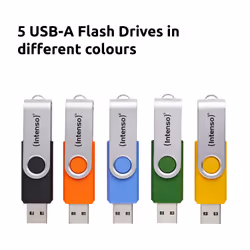 Intenso 5 x Clé USB Office Line, 64 Go, USB-A, 3.2 Gen 1x1, couleurs assorties - Vue supplémentaire 5