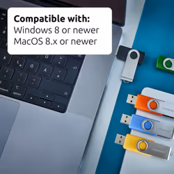 Intenso 5 x Clé USB Office Line, 64 Go, USB-A, 3.2 Gen 1x1, couleurs assorties - Vue supplémentaire 8