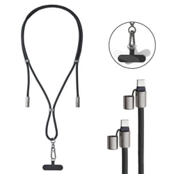 Intenso Lanière de Charge USB-C – Collier Câble pour Smartphone, Charge Rapide 60W, Longueur Réglable, 1,65 m Nylon